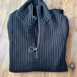 Never worn, Anthropologie Maeve ribbed 1/4 zip sweater